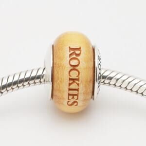 Authentic PANDORA Colorado Rockies Engraved Wood Charm - USB790705-G009